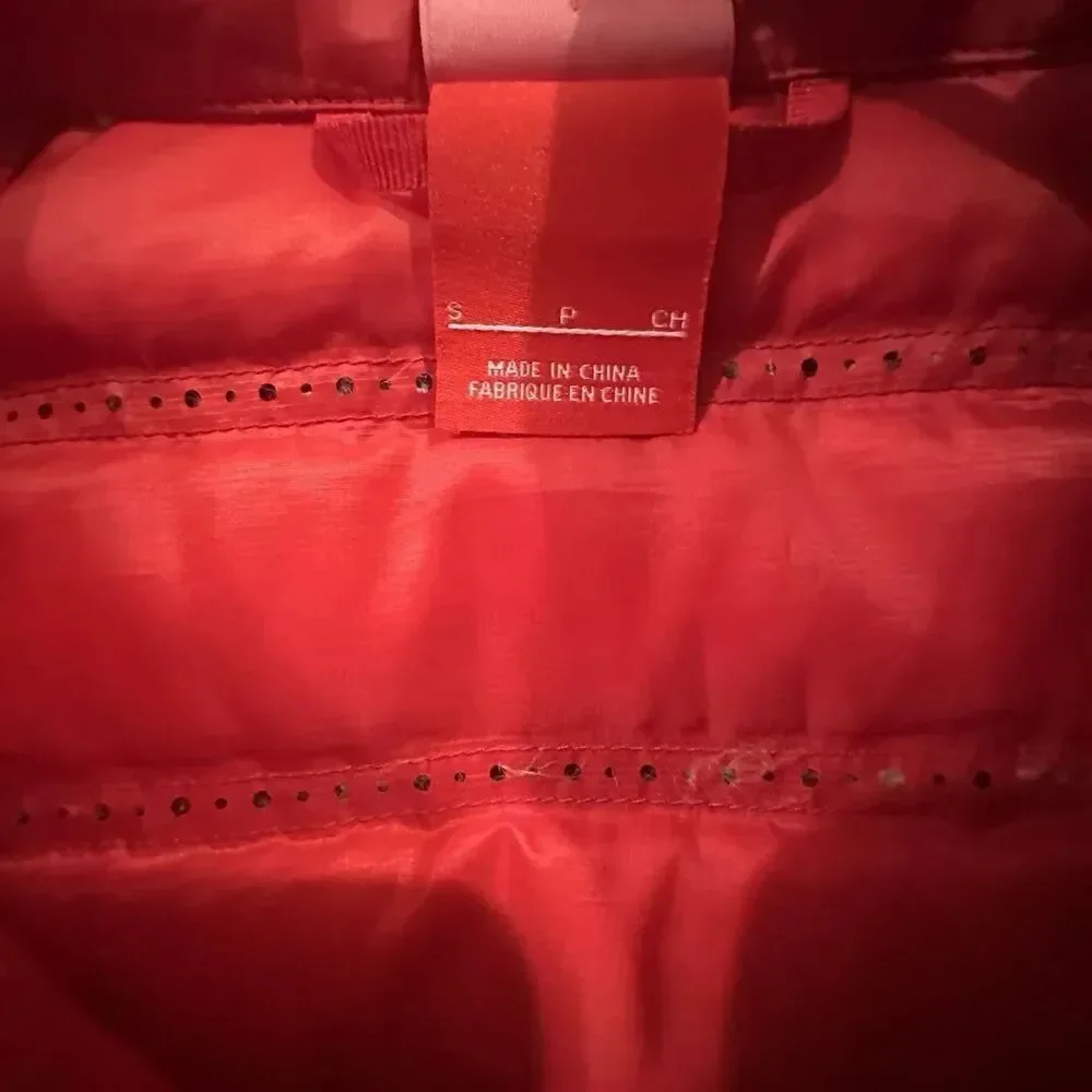 Nike Aeroloft 800 Summit Puffer Jacket Womens Small Goose Down Red Full Zip